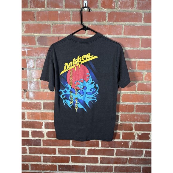 Vintage 80s Dokken Beast From the East Black Tour T-Shirt Adult Size Large Flaw - Picture 7 of 8